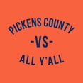 thumbnail image 2 of UGP Campus Apparel Pickens County Vs All Y'all Mens T-Shirt - Medium - Orange, 2 of 6