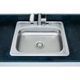 thumbnail image 3 of Wells Sinkware SST2522-5-ADA-1 25 in. 20 Gauge Drop-in 3-Hole Single Bowl ADA Compliant Stainless Steel Kitchen Sink with Strainer, 3 of 5