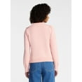 thumbnail image 3 of Time and Tru Women's Crewneck Sweater with Long Sleeves, Sizes XS-XXXL, 3 of 6