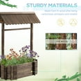 thumbnail image 5 of Outsunny Wooden Wishing Well Raised Garden Bed, Ornamental Outdoor Flower Planter for flowers, herbs, vegetables, Rustic Brown, 5 of 9