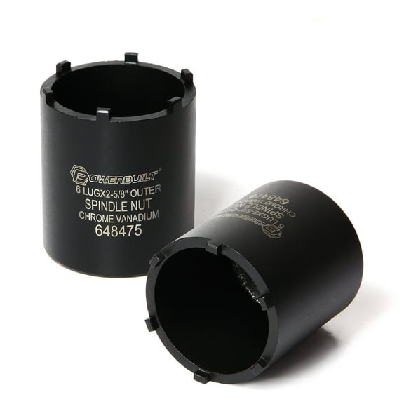 Powerbuilt 2-5/8 Inch 6 Lug Spindle Nut Socket - 648475