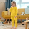 thumbnail image 5 of joogoo Solid Yellow 2 Piece Long Sleeve Tee and Pants Cotton Pajama Set 18M, 5 of 7