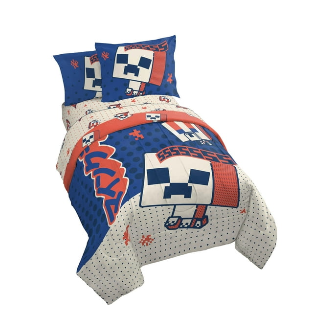 Set de edredón Jay Franco Minecraft Creeper Twin, 5 piezas