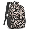thumbnail image 2 of Black and Beige Leopard Print 17" School Backpacks for Teens,Waterproof Oxford Fabric,S-Shape Padded Straps for School,Travel,Hiking,Camping, 2 of 6