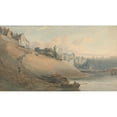 thumbnail image 2 of John Varley 14x10 Black Ornate Wood Framed Double Matted Museum Art Print Titled: View of Chepstow Castle, Monmouthshire, from Under the Bridge (1802), 2 of 5