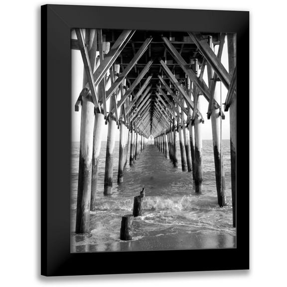 Rodriguez, Jairo 12x14 Black Modern Framed Museum Art Print Titled - By the Dock I