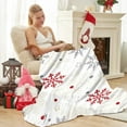 thumbnail image 6 of kladzum Snowflake Christmas Blanket 51.1"x39.3" Flannel Print Throw Blanket Soft Warm Nap Blanket Christmas Decorations Throw Blankets Holiday Gifts, Sofa, Bed, Travel Blanket, 6 of 6