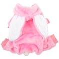 thumbnail image 1 of FELTECHELECTR Disfraz cálido de forro polar coral para mascota, adorable disfraz de orejas de conejo para gato y perro (talla M), 1 of 7