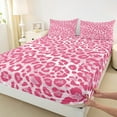 thumbnail image 3 of jejeloiu Leopard Print Twin Sheet Sets,Western Cowgirl Twin Fitted Sheet,Pink White Flat Sheet For Girls Kids,Ultra Soft Home Decor,3 Pieces, 3 of 7