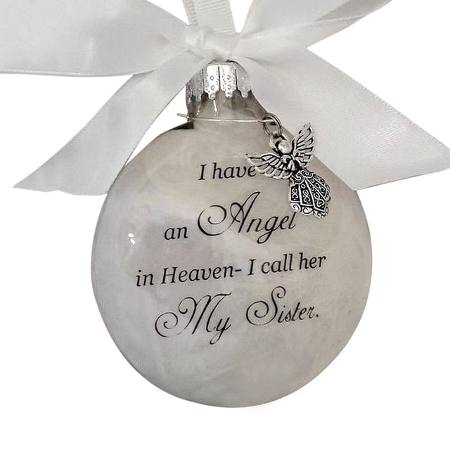 Billuyoard Bola de plumas Ángel en adorno conmemorativo signo decoraciones conmemorativas para papá mamá decoración familiar bola Navidad decoración Decoración del hogar hermana Billuyoard HA003103-02