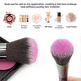 thumbnail image 2 of Makeup Brush Set, 10pcs Complete Synthetic Kabuki Eye Shadow Concealer Make Up Brushes Beautiful Crystal Handle (Purple), 2 of 4