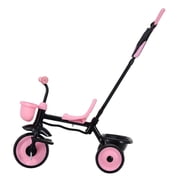 KFFKFF Toddler Tricycle & Stroller for Ages 18 Months to 5 Years, Kids Trike with Push Handle, Adjustable Seat & Storage, Outdoor Play Tricycle, Gift for Boys and Girls