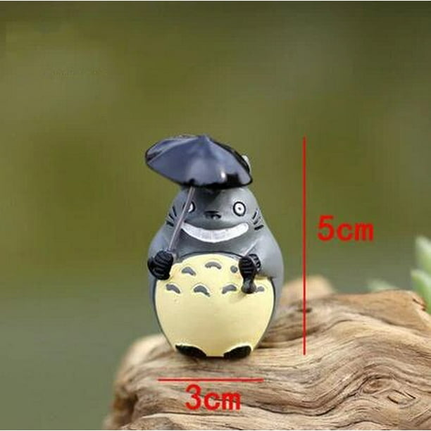 Figuras de acción pequeñas de Totoro, terrario en miniatura de jardín de hadas, artesanía de resina, decoración de Anime, accesorios de bricolaje