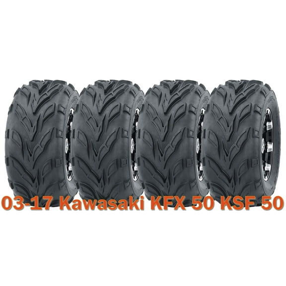 (4) 16x8-7 WANDA ATV tires set for 2003-2017 Kawasaki KFX 50 KSF 50