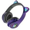 thumbnail image 2 of Methold Auriculares inalámbricos con orejas de gato y luz de Flash para con Control de micrófono, auriculares estéreo con LED para música, Type4 NO4, 2 of 6