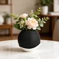thumbnail image 6 of Woven Textured Two-Tone Small Flower Pot Decorative Bonsai Planter With Saucer For Living Room Home Desk, 6 of 6