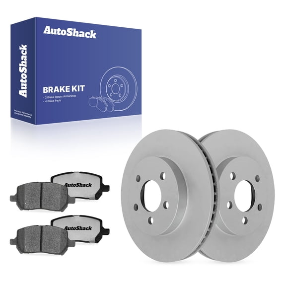 AutoShack Front Vented Coated Brake Rotors   Ceramic Pads 6-PC Brake Kit Replacement for 2007-2010 Chevrolet Cobalt 2007-2010 Pontiac G5 ArmorStop 11.02" (280 mm)