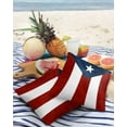 thumbnail image 3 of Pack of 2 Outdoor Pillow Covers, Puerto Rico Flag, Patriots, Palm Leaves Waterproof Square Throw Pillowcase Cushion Decorative Pillow Covers for Couch Patio Tent, 18x18 in, 3 of 6
