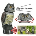 thumbnail image 1 of Espantapájaros de búho de plástico con jaula realista Koolmei con cabeza giratoria y sonido, 1 of 5