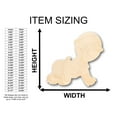 thumbnail image 2 of Unfinished Wood Cute Baby Shape - Craft - up to 46" DIY 20" / 1", 2 of 3
