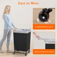 thumbnail image 5 of Lifewit 165L Laundry Basket with Wheels, Large Heavy Duty Commercial Rolling Laundry Hamper with Handles, Tall Steel Frame Laundry Cart for Laundry Room Bedroom Hotel Home Dorm, Black, 5 of 9