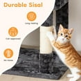 thumbnail image 4 of 73" Multi-Level Cat Tree Tower for Large Cats with Scratching Posts, Condos, Perch, Hammocks & Toys, Large Cat Jungle Gym for Indoor Cats, Ideal for Multi-Cat Households, Grey, 4 of 7