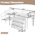 thumbnail image 5 of Bellemave Low Loft Bed with Stairs & LED Lights, Twin Size Loft Beds with 9 Drawers and Bookcase, Metal Multi-Storage Loft Frame with Under-Bed Spaces,White, 5 of 9