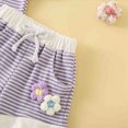 thumbnail image 6 of Paguaki Toddler Girls Dresses Outfits 1T 2T 3T 4T 5T 6T Toddler Girls Summer Clothes 5T Girls Sunflower Fly Sleeve T-shirt Denim Shorts 2PCs Set Dailywear, 6 of 9