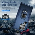 thumbnail image 3 of for Samsung Galaxy S23 Ultra Case, Slim Fit Military Grade Drop Tested Dual Layer Shockproof Case with 360 Ring Holder Kickstand Protective Rugged Car Magnetic Non-Slip Phone Case,Blue, 3 of 10
