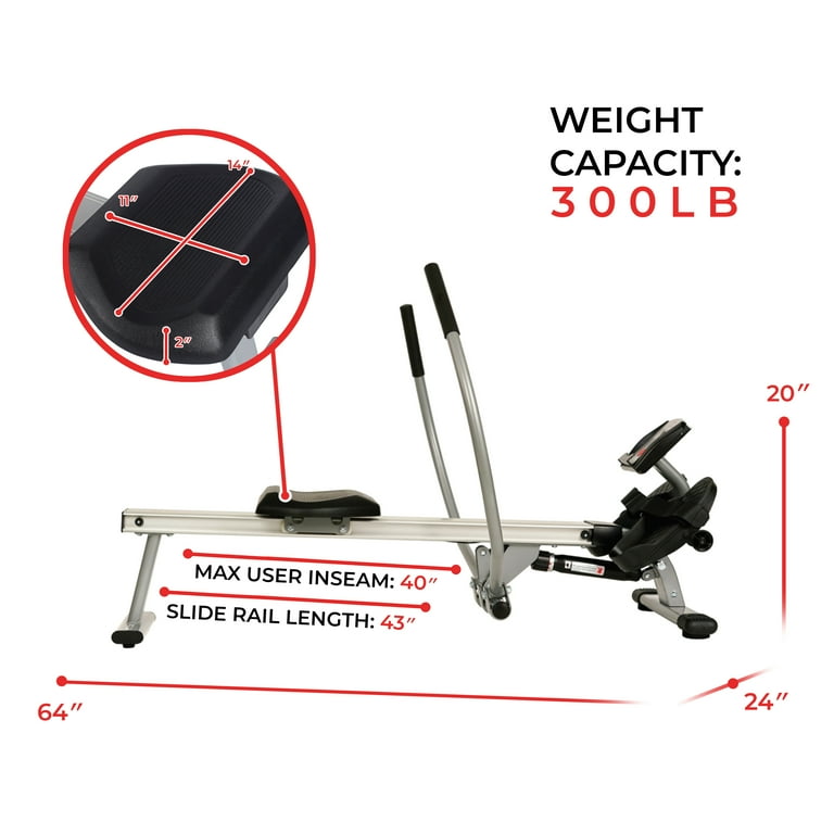 Sunny health & fitness incline full motion rowing machine hotsell