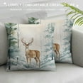 thumbnail image 3 of COMIO  Rustic Deer Pillow Covers Holiday Winter Throw Pillow Covers Nature Forest Snow Christmas Tree Decorative Pillowcase Square Cushion Cover for Home Couch Sofa Bedding Decor, 3 of 5
