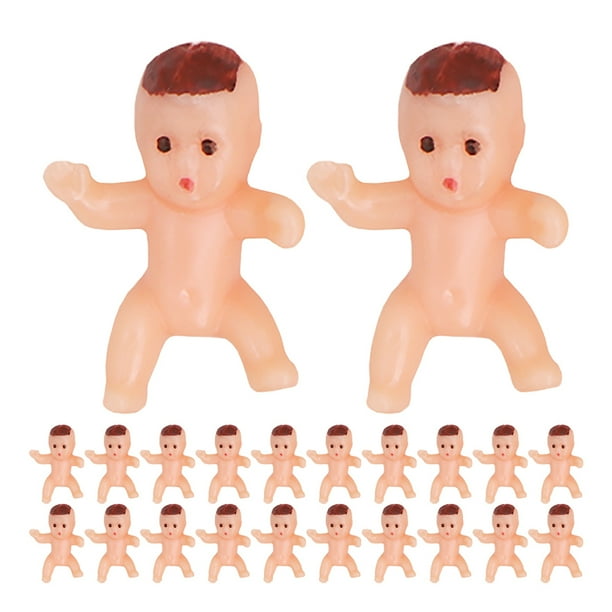 KAKOWELY 120 mini estatuas de plástico para bebés, decoraciones para baby shower, figuras de bebé en miniatura, juegos para baby shower, juego de muñecas en miniatura.