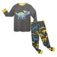 thumbnail image 5 of Nwiuh 2-9Y Kids Toddler Girls Boys Soft Comfy Modal Tencel Sleepwear Pajamas 2pcs Set (Dark Gray, 5-6 Years), 5 of 5