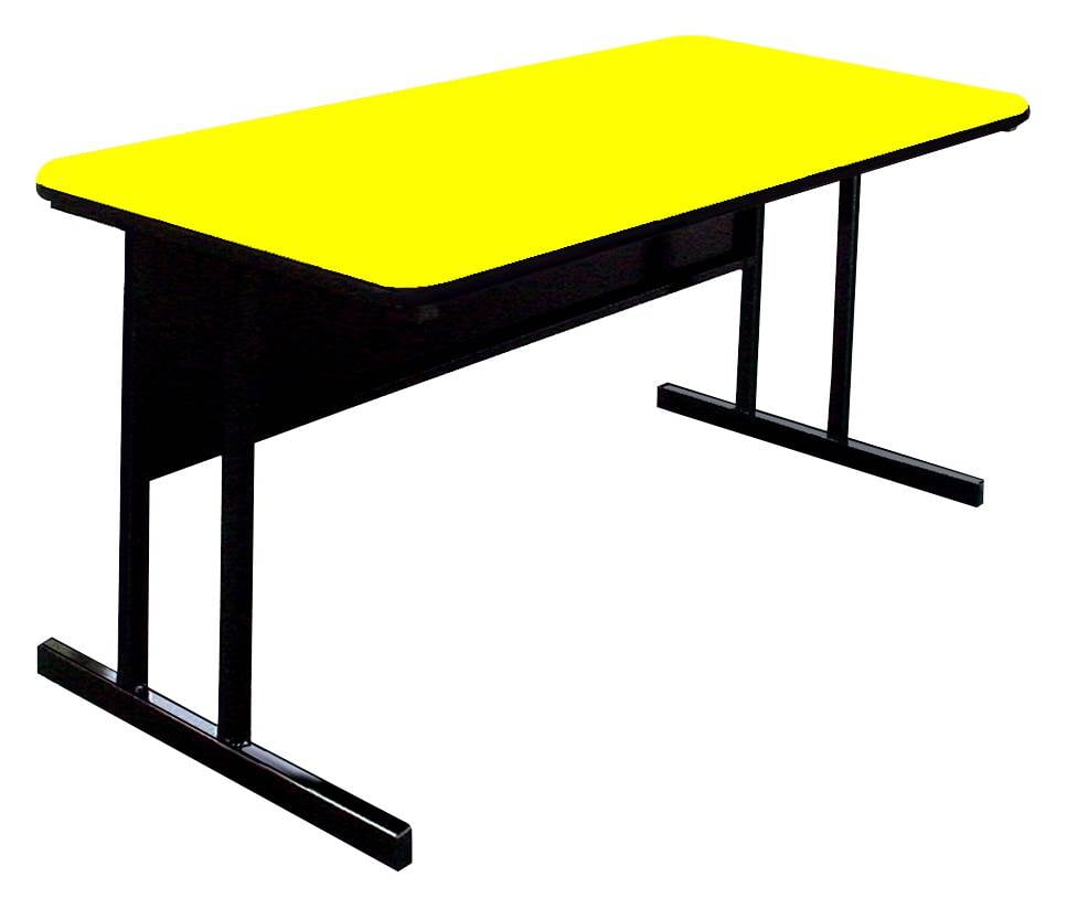 Computer Table In Yellow Desk Height Work Station 24 X 36 Computer Table In Yellow Desk Height Work Station 24 X 36 Com