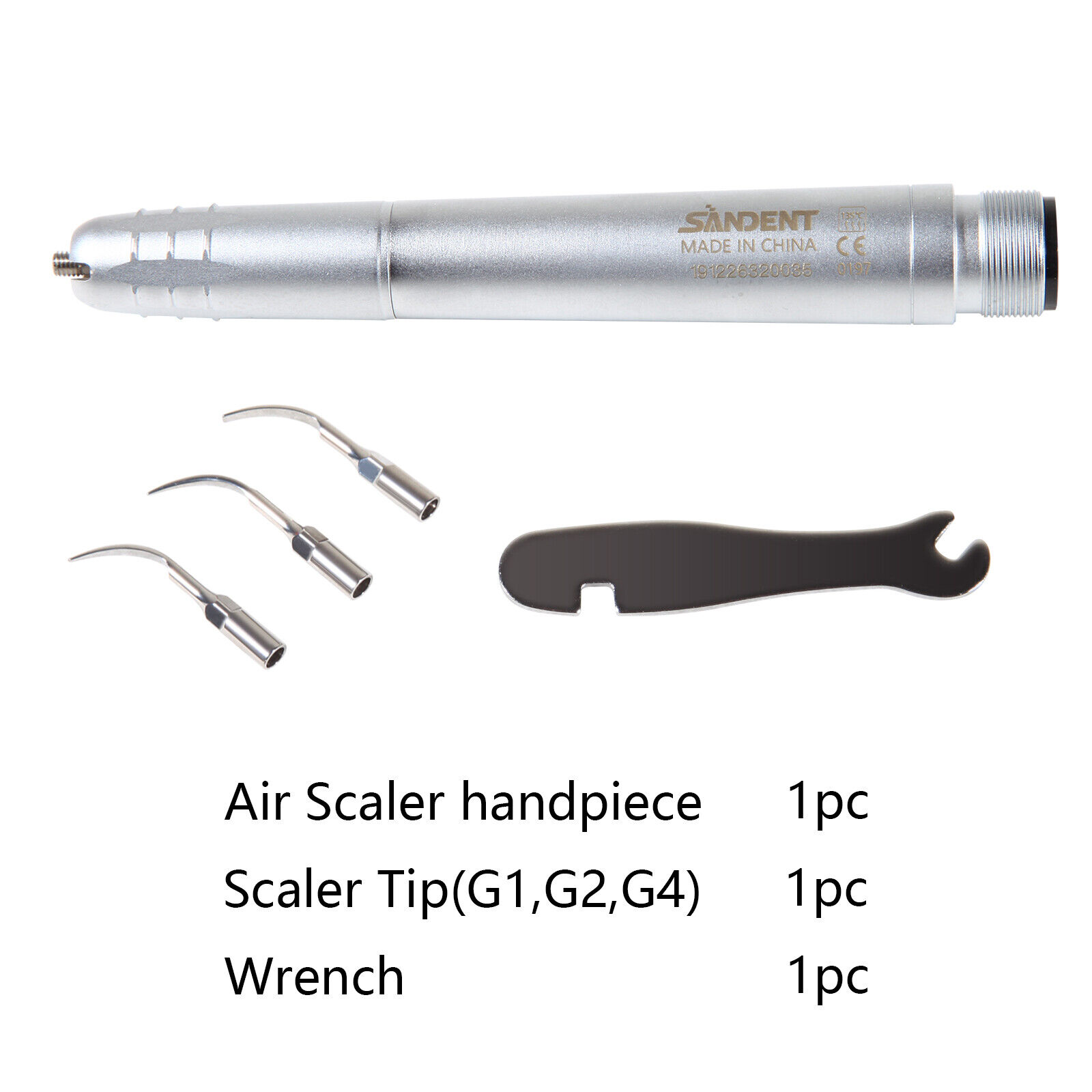 NSK Style Dental Ultrasonic Air Perio Scaler Handpiece Hygienist 2-Hole + 3 Tips