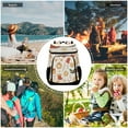 thumbnail image 7 of Backpack Cooler lunch bag 36 Can Capacity Insulated Bag for Camping, Beach, Hiking & Travel Orange Christmas Element Patterns, 7 of 7