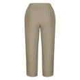 thumbnail image 3 of Zuesphe Womens Casual Pants Cotton Women Capri Pants for Summer Flowy Pants for Women Summer Womens Cargo Pants Tall, 3 of 4