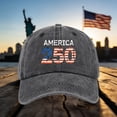 thumbnail image 2 of Yindaity 4th Of July Hat Vintage 250th Anniversary USA Hat We The People Have Had Enough Baseball Cap,Black, 2 of 5