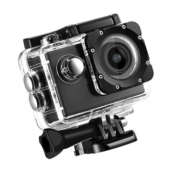 Cámara de vídeo impermeable subacuática K1080HD de 12 MP para deportes al aire libre, buceo, bicicleta, color negro