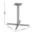 thumbnail image 5 of Flash Furniture 30'' x 30'' Restaurant Indoor/Outdoor Table X-Base with 3'' Dia. Table Height Column, Silver, 5 of 8