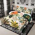 thumbnail image 3 of Manfei Boho Flowers Quilt King 3 Pieces,Botanical Plants King Coverlet Set,1 Bedspread and 2 Pillowcases, 3 of 7