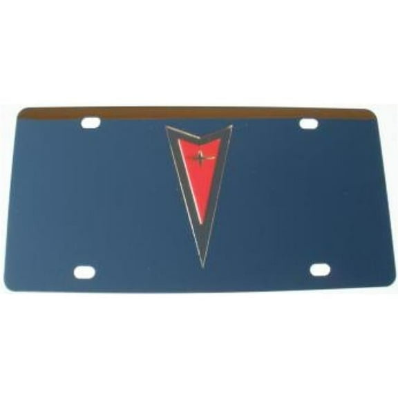 Pontiac Gold & Red Stainless Steel License Plate
