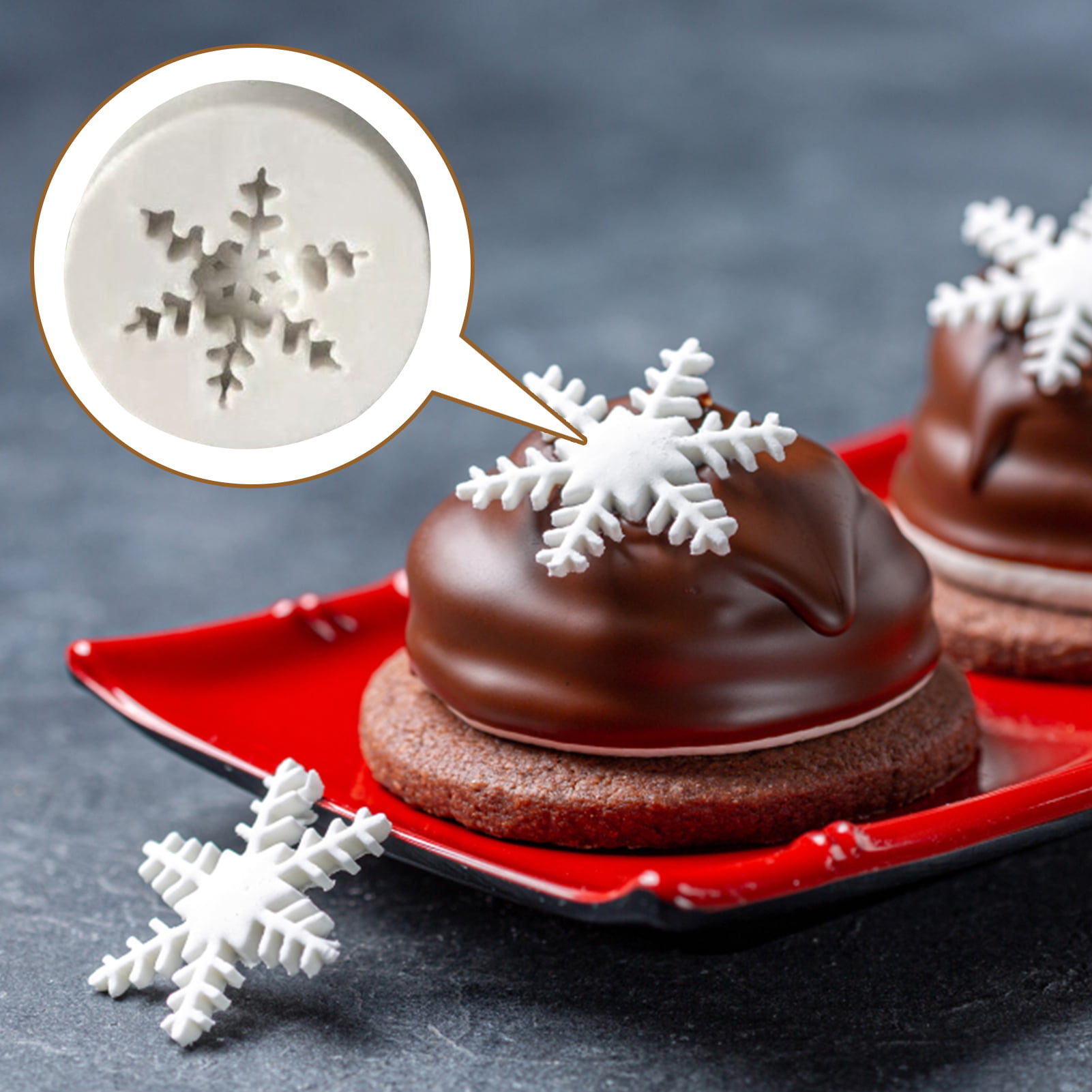 Christmas Silicone Recyclable Fudge Molds Silicone Snowflake