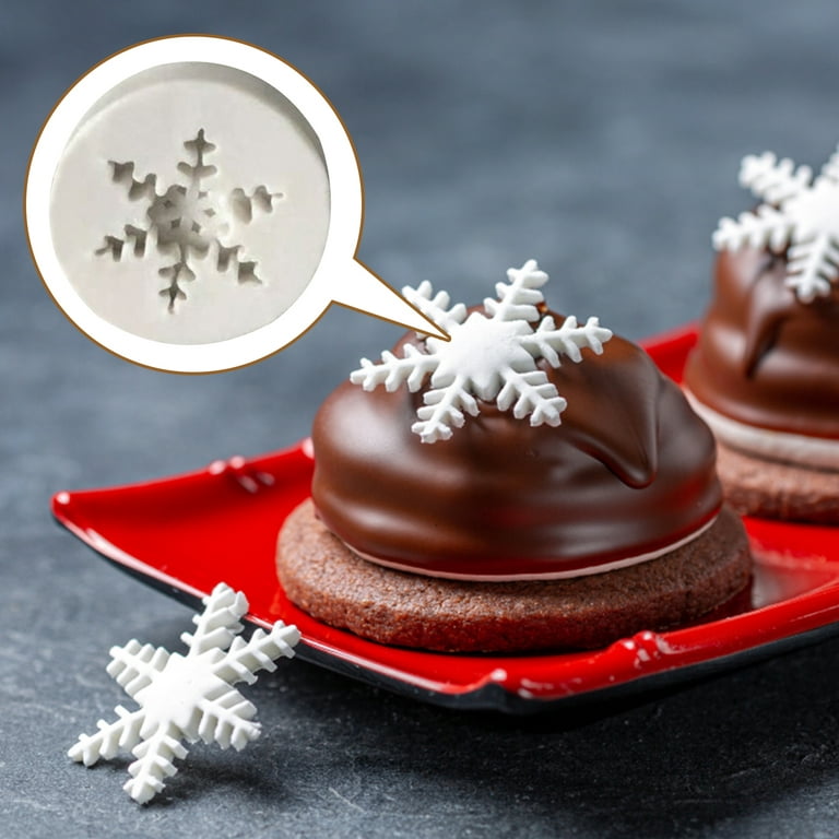 Yesbay Snowflake Mold Chocolate Mould Food Grade Kitchen Baking Christmas  Party Celebration Birthday Cookie Mold for Baker