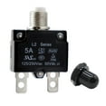 thumbnail image 3 of Interruptor De Interruptor Térmico 125 / 250V 50VDC Interruptor De Sobrecarga De Restablecimiento Manual 5Amp Con Tapa Impermeable Negra DYNWAVEMX Protector de sobrecarga, 3 of 8