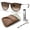 Matte Havana Frame | Brown Lens, variant on RB4171 ERIKA CLASSIC Phantos Shaped Non-Polarized Sunglasses for Women - Includes Official RAYBAN Eyewear Kit - Ideal Formal & Casual Wear Sunglasses - Grey Gradient Lens