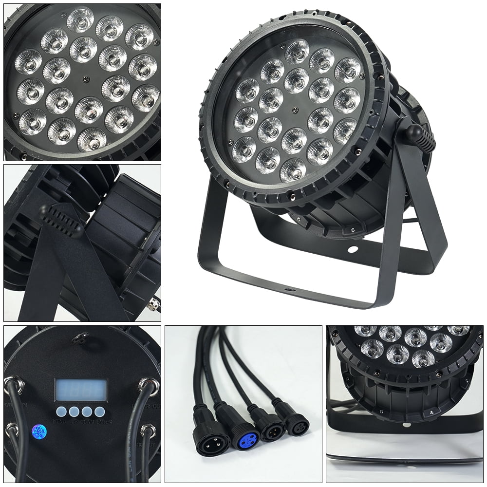 Waterproof 18x18W LED Par Can Lights Outdoor Stage Light IP65 RGBWAUV 6 in 1 DMX512
