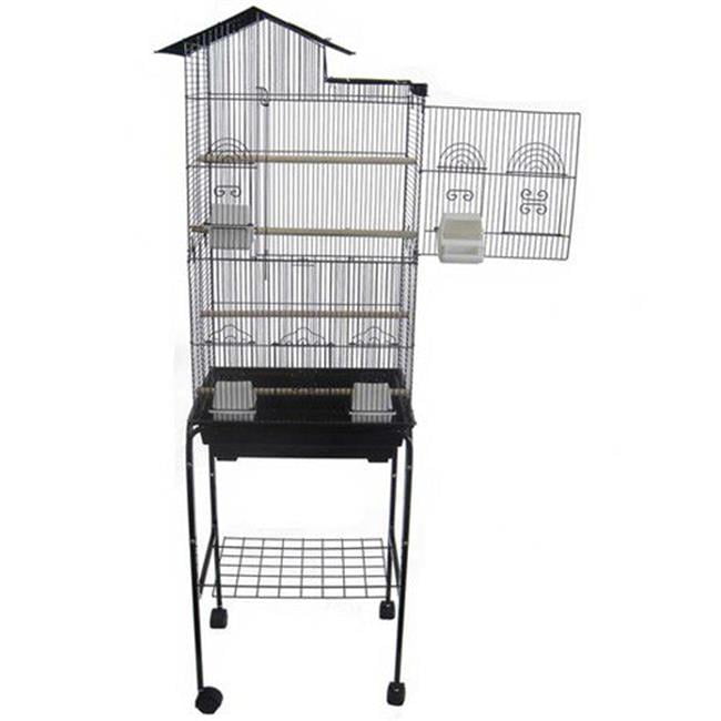 small bird cage on stand