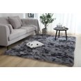 thumbnail image 2 of Soft Modern Indoor Shaggy 4x6.6 Rug for Bedroom Livingroom Dorm Kids Room Home Decorative, Non-Slip Plush Fluffy Furry Fur Area Rugs Comfy Nursery Accent Floor Carpet Coffee,Dark Grey,1.6 x 2.6 Ft., 2 of 6