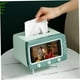 thumbnail image 3 of Soporte de visualización de teléfono móvil 2 en 1 y caja de pañuelos para TV: linda y vintage, caja dispensadora de pañuelos faciales retro creativa con soporte para teléfono, para el hogar, 3 of 5
